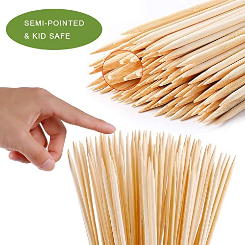 NadaKin 200 PCS Bamboo Marshmallow Roasting Sticks, SMores Skewers for Fire Pit, Proper Long 16 Inch Heavy Duty 4mm Thick Wooden Smores Sticks for Open Fire Pits Roaster Barbecue Hot Dog Camping Kebab Sausage - Image 3