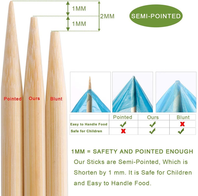 NadaKin 200 PCS Bamboo Marshmallow Roasting Sticks, SMores Skewers for Fire Pit, Proper Long 16 Inch Heavy Duty 4mm Thick Wooden Smores Sticks for Open Fire Pits Roaster Barbecue Hot Dog Camping Kebab Sausage - Image 4
