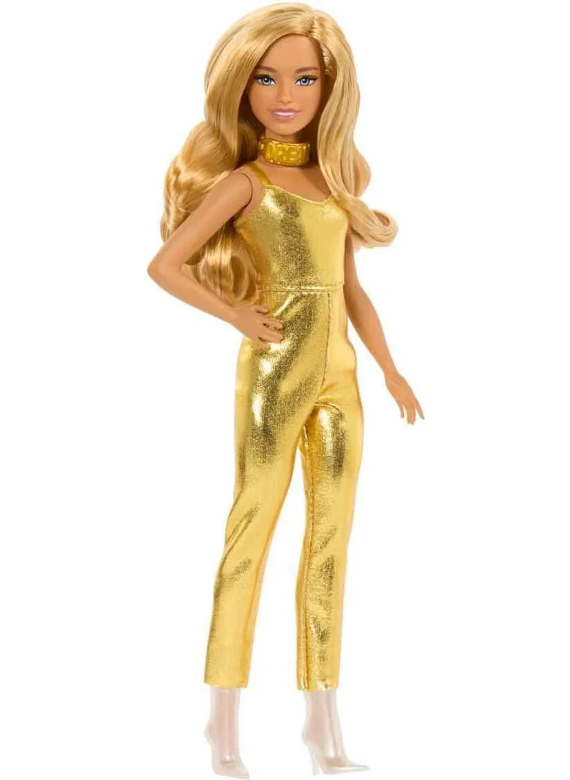 باربي Gold Jumpsuit Glamorous Party Doll HRH19