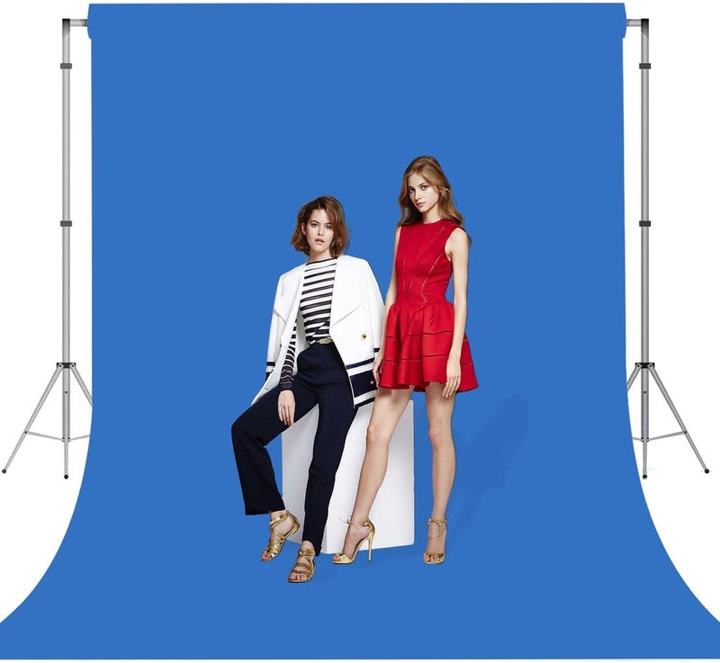 TYTYUU Blue Photo Backdrop for Photoshoot Blue Background for Photography Photo Backdrop Curtain for Party 8 x 10 FT - Image 2