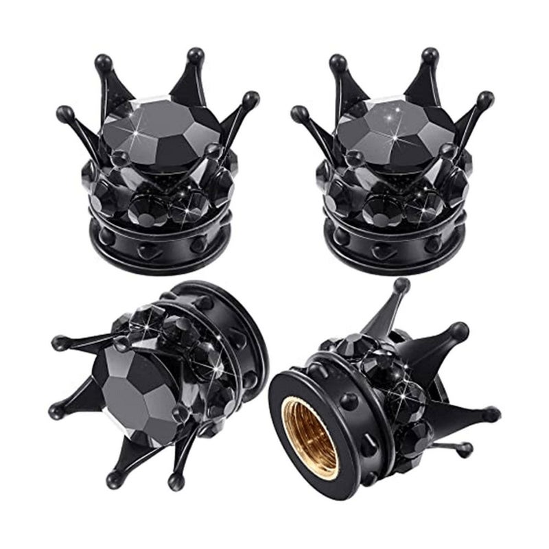 Purple Crown Diamond Valve Stem Caps 4pcs For BMW Cars Motorcycles Durable Weatherproof - Image 2