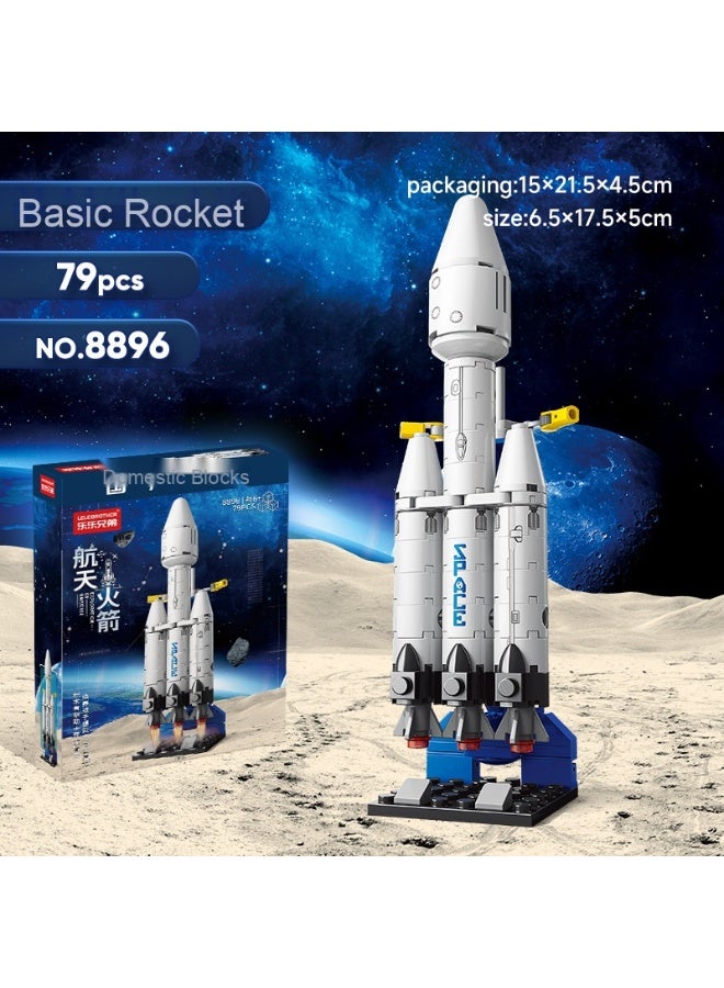 LELE Beginner Series- Rocket 69PCS Building Blocks Rocket for Boys Assembled Toy Form for Collection Willpower Architecture Christmas. - Image 1