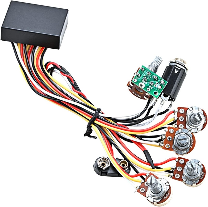 Recambios de circuito de preamplificador de bajo eléctrico activo y pasivo de 3 bandas para pastilla de bajo activo, circuito de preamplificador de guitarra con circuito de preamplificador activo de 3 bandas - Image 1