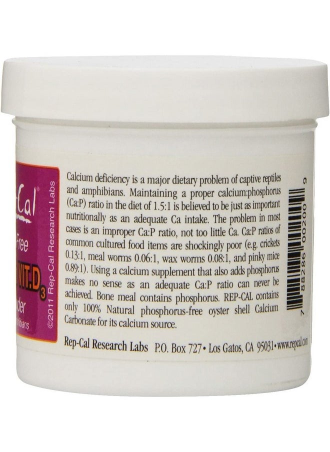 Rep-Cal - Rep Cal Calcium Vitamin D3 Ultrafine Powder Reptiles Amphibians 3.3-Oz - 3 Pack - Image 1