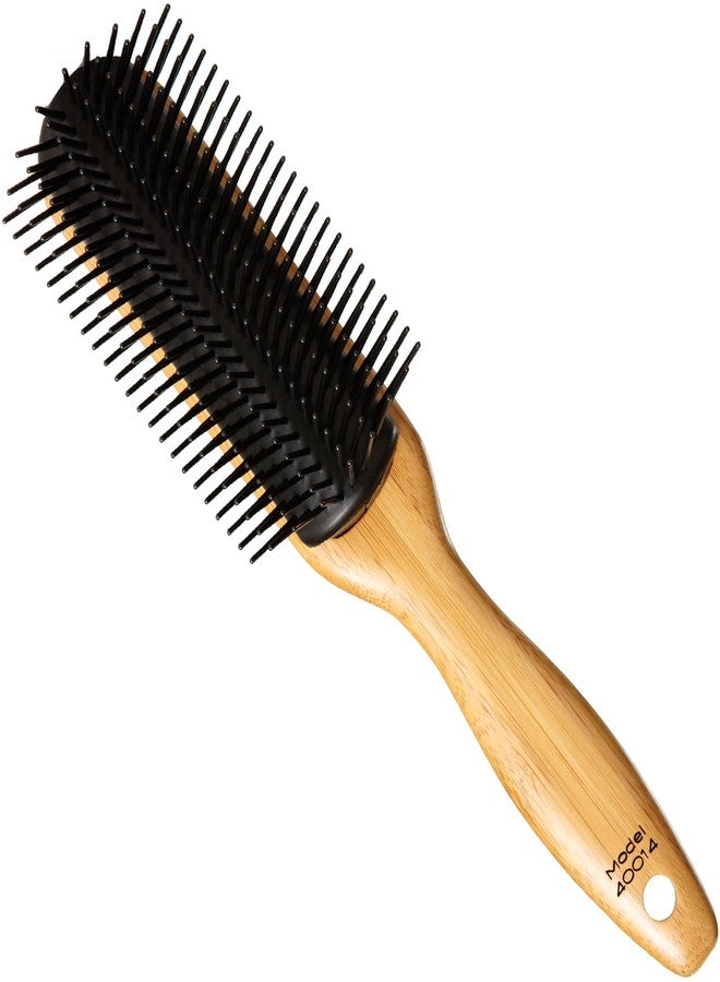 Sam Villa 9-Row Brush With Bamboo Hair Brush Detangler - Image 1