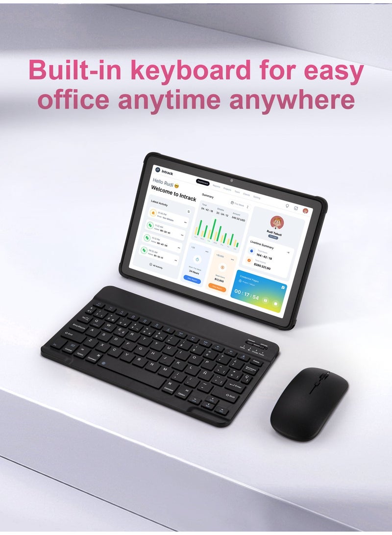 Umiio S26 Ultra Smart Tablet 10.1″ HD Display with Keyboard & Mouse, 16GB RAM + 1TB ROM, Dual SIM 5G, Android Tablet with GPS, Stylus & Handbag – Gold - Image 4