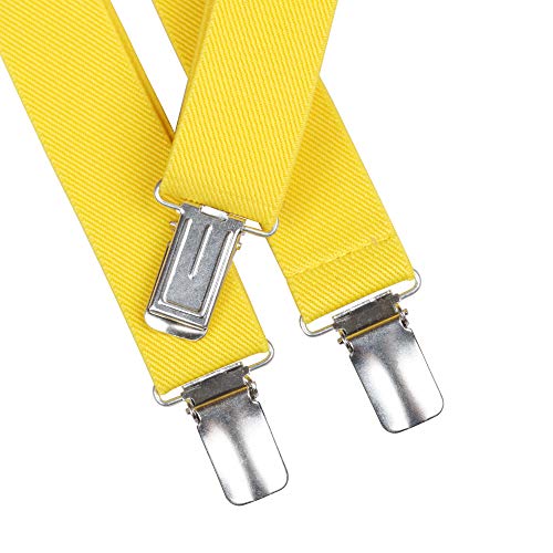 Action Ward Kids Suspenders Bowtie Set - Adjustable Suspender Set for Children Boys Girls (Yellow) - Image 3