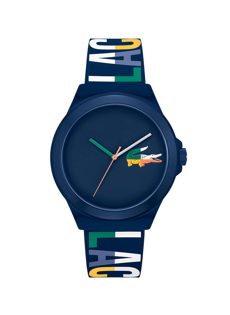 LACOSTE - ساعة لاكوست نيوكروك للرجال بمينا ازرق، ساعة سيليكون متعددة الالوان - 2011184 - Image 1