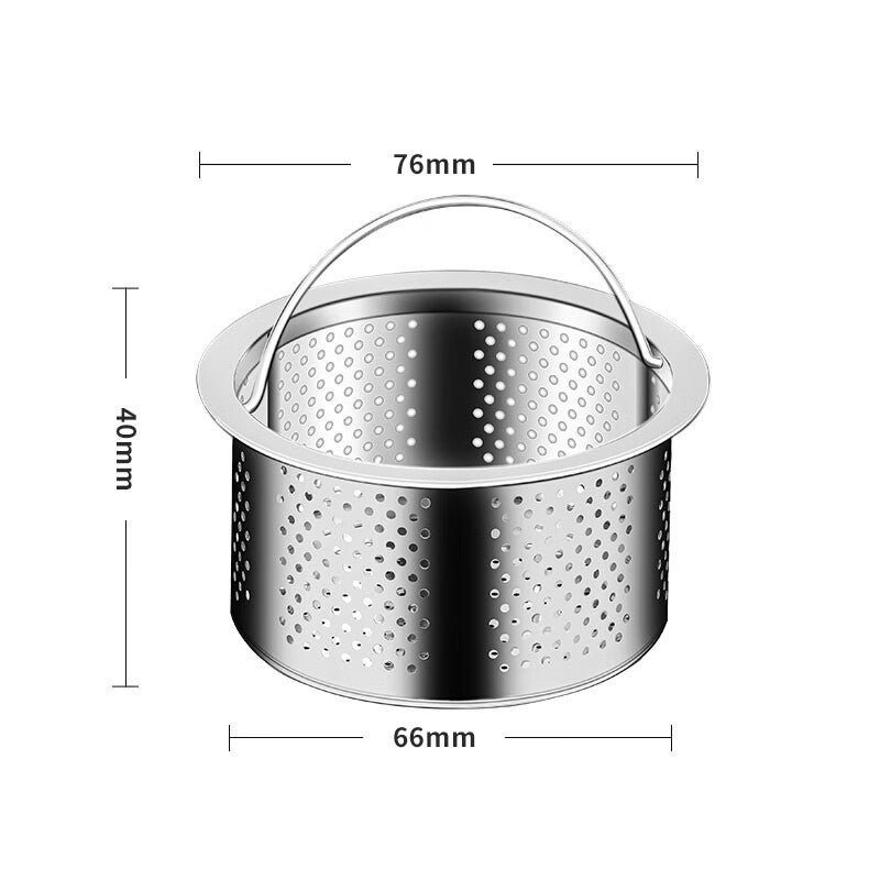 BJ Stainless Steel Kitchen Sink Strainer, Drain Filter, Vegetable Washing Basin, Dishwashing Sink Mesh (Small Basket) - Image 2
