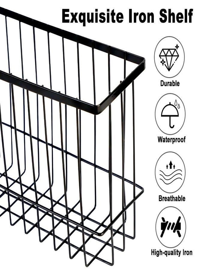 MOAMUN 2PC Lid Organizers Inside Cabinet, Cabinet Door Organizer, Self-Adhesive Storage Box, Wall Mounted Metal Storage Boxes,Bathroom/Cabinet/Kitchen Items Organiser Storage Box - Image 3