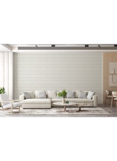 Delicate Geometric Pattern Fabric Wallpaper Covers An Area ​​Up To 4.2Mx3M With Adhesive  And Smoothing Tool - pzsku/Z93DE424283E4D773D528Z/45/_/1730910020/dc13f7bf-d394-4d3e-aae7-780074c0ff11