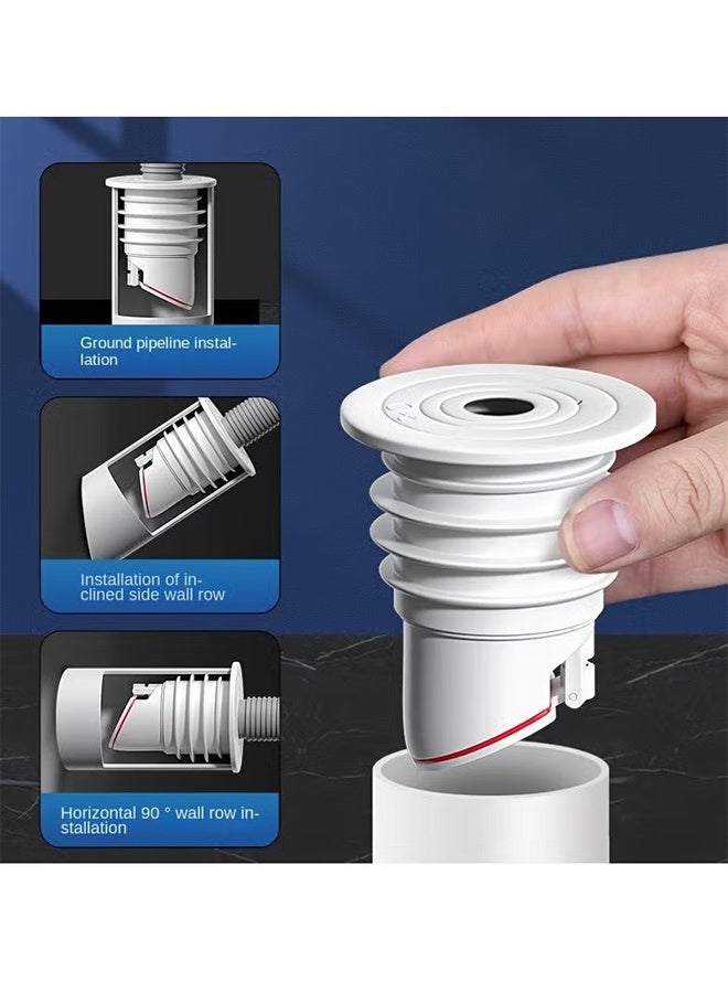 JS Washing Machine Drain Hose Seal, Anti-Odor Floor Drain Plug, Sewer Pipe Seal Ring Sealing Cover, Floor Drain Backflow Preventer, Silicone Anti-Odor Floor Drain Sewer Deodorant Cover - Image 2