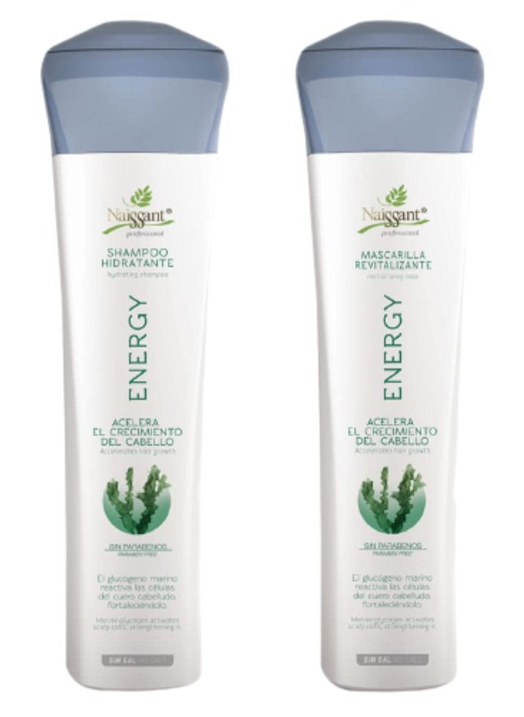 Naissant Naissant Energy Set Treatment and Shampoo | Hair Growth Accelerator and Strengthener for Color Treated Hair | Enriched with Marine Glycogen & Natural Extracts to Prevent Hair Loss (10.1 Fl Oz)  - Image 1