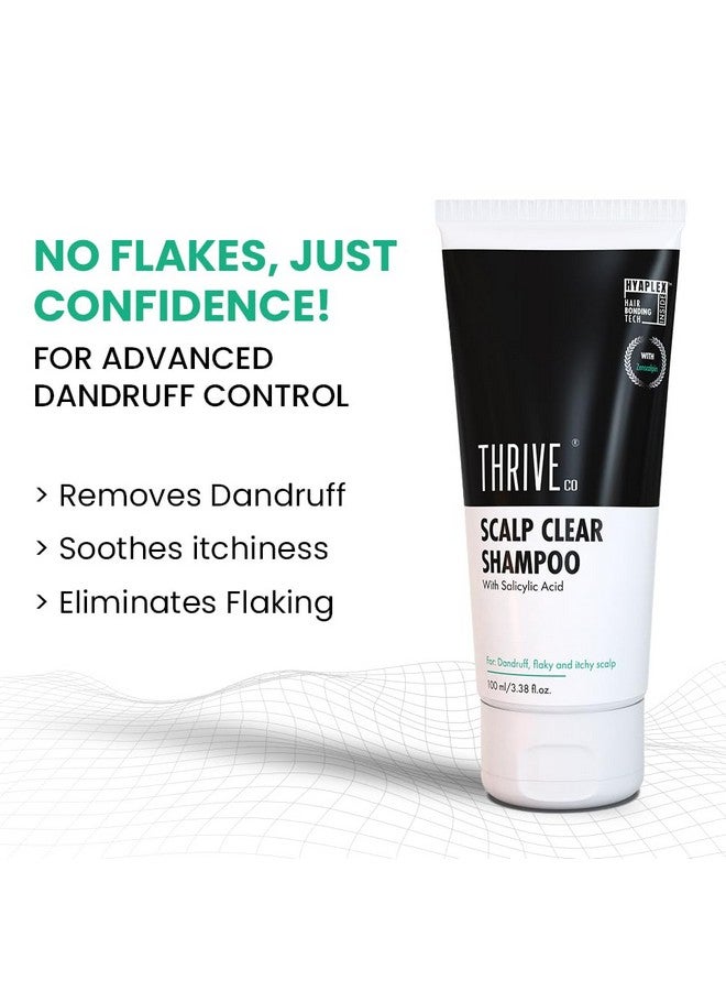 THRIVECO Scalp Clear Shampoo For Dandruff Control | Daily Use Shampoo With Zenscalpin™, Hyaplex™, 2% Salicylic Acid | For Dandruff, Flaky & Itchy Scalp | For Men & Women | 100Ml - Image 3