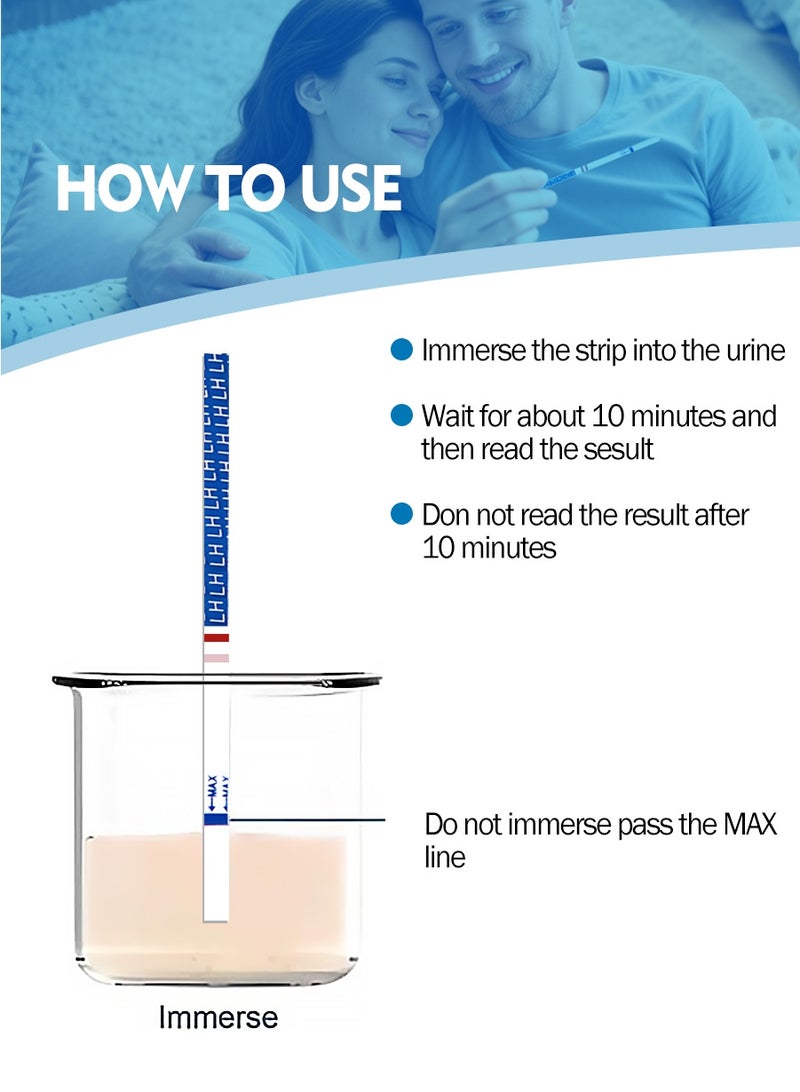 BEIRUI 10pcs Ovulation Test Strips - Fertility Prediction Kit with Accurate Ovulation Detection, Easy-to-Use LH Hormone Tracking for Pregnancy Planning. - Image 4