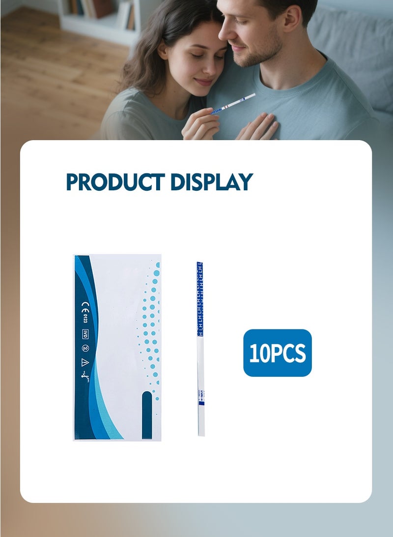 BEIRUI 10pcs Ovulation Test Strips - Fertility Prediction Kit with Accurate Ovulation Detection, Easy-to-Use LH Hormone Tracking for Pregnancy Planning. - Image 3