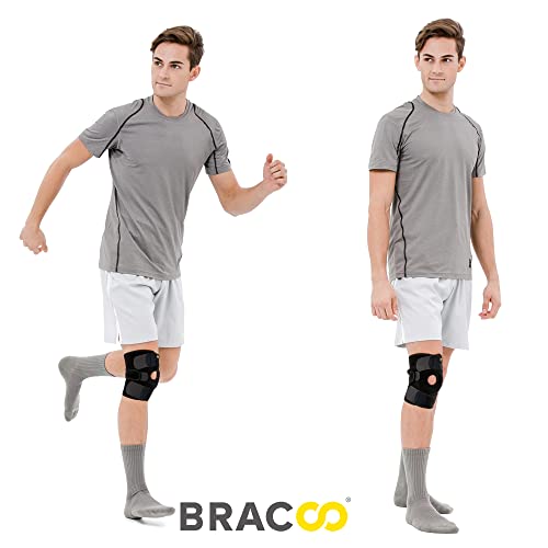 Bracoo Adjustable Compression Knee Patellar Pad Tendon Support Sleeve Brace for Men Women - Arthritis Pain, Injury Recovery, Running, Workout, KS10 (Black) - Image 4