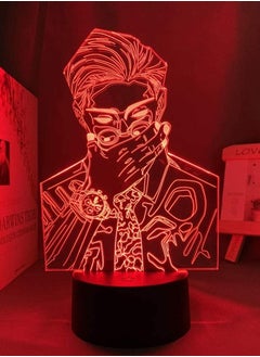 althiqahkey مصباح أنمي ثلاثي الأبعاد Kento Nanami Light Jujutsu & Kaisen LED Night Light كهدية عيد ميلاد مصباح ليلي Jujutsu & Kaisen Kento Nanami - 16 لونًا مع جهاز تحكم عن بعد  - Image 4