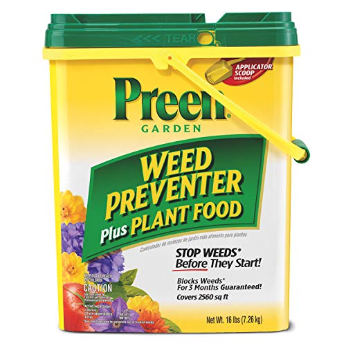 Preen Garden Weed Preventer Plus Plant Food - 16 lb. Pail - Covers 2,560 sq. ft. - Image 1