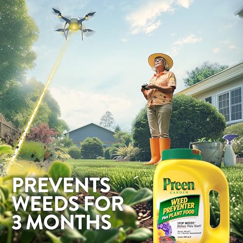 Preen Garden Weed Preventer Plus Plant Food - 16 lb. Pail - Covers 2,560 sq. ft. - Image 3