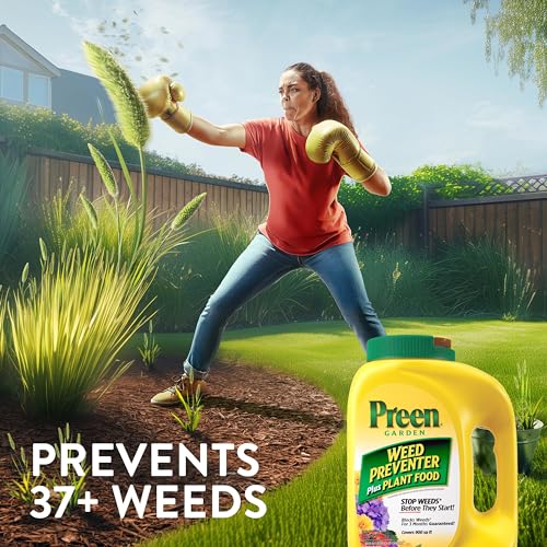 Preen Garden Weed Preventer Plus Plant Food - 16 lb. Pail - Covers 2,560 sq. ft. - Image 4