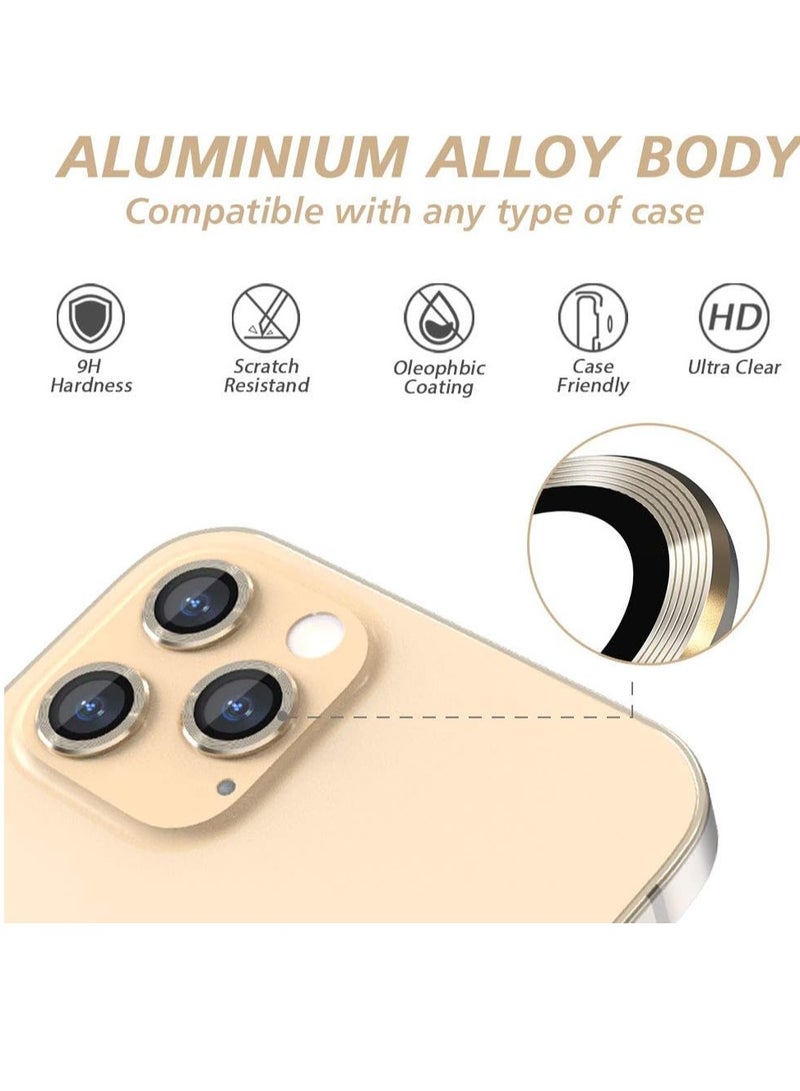 Camera Lens Protector for iPhone 13promax Lens Protector Premium HD Tempered Glass Metal Ring Aluminium Alloy Lens Screen Cover Film - Image 5