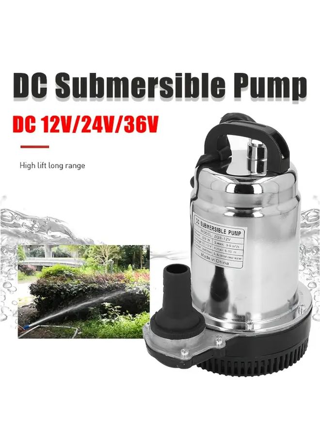 DC 12V High Efficiency Stainless Steel Submersible Water Pump For RV Cleaning Ranch Irrigation Outdoor Deep Well Pump With 1 Inch 1.5 Inch And 2 Inch Outlet Connectors Waterproof And Rust Proof Durable Construction - Image 1