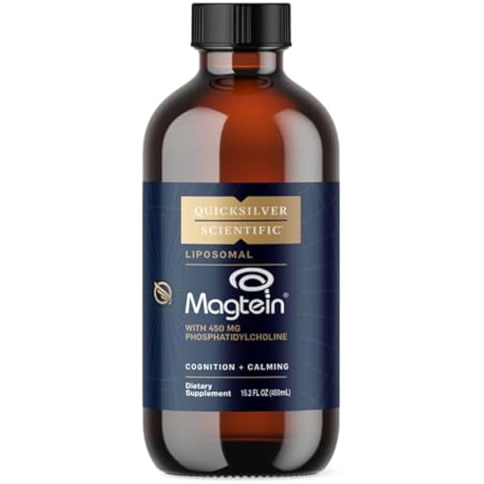 Quicksilver Scientific Liposomal Magtein - Magnesium Supplement for Brain Function Support - Stress, Sleep & Memory Support - Gluten-Free, Sugar-Free & Vegan - 15.2 fl oz (30 Servings) - Image 1