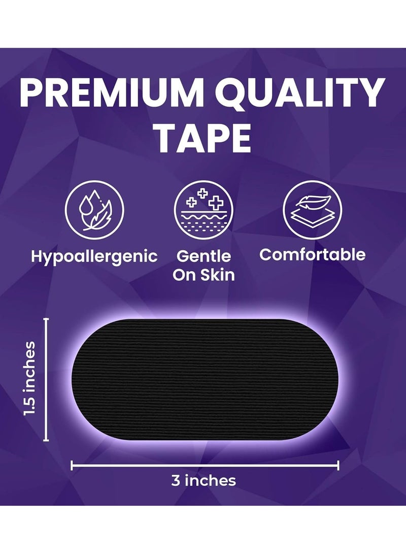 60 عبوة من رقعة شريط النوم، شريط قابل للتنفس مضاد للحساسية، رقعة فم مغلق، رقعة تنفس، شريط مسام دقيقة، إزالة بدون ألم، خالية من اللاتكس ولطيفة على البشرة، درجة طبية لا تسبب تهيجًا - Image 3