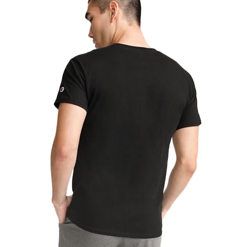 Champion Men's Classic Short Sleeve T-Shirt, Standard Fit, Midweight 100% Cotton, Available in Regular and Big & Tall, Black, X-Large - Image 2