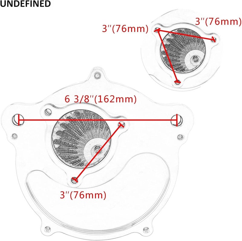 Wivplex Chrome Blue Motorcycle Air Filter Kit - Image 2