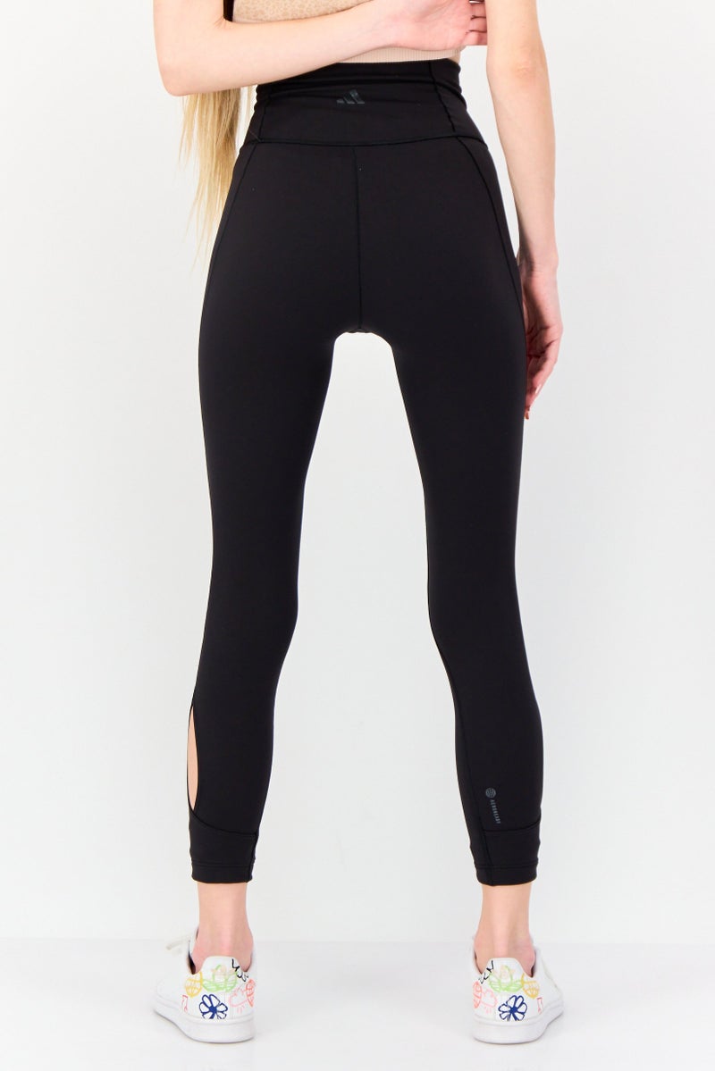 Adidas Women Tight Fit Solid 7/8 Training Tights, Black  - Image 4