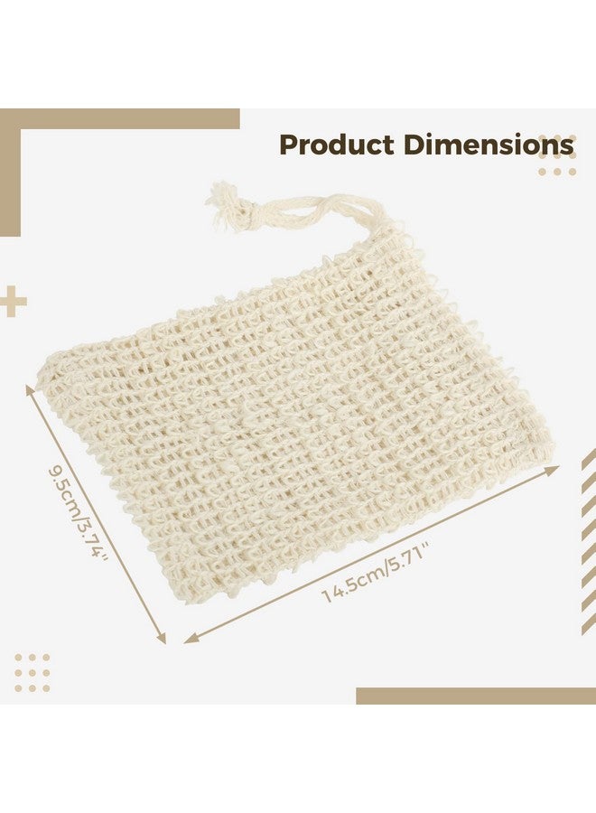 COSYOO 100 Pcs Sisal Soap Saver Bag with Drawstring, Plastic-Free Soap Saver Bags Reusable& Natural Soap Exfoliating Bag for Bath & Shower, Zero Waste Soap Mesh Bag for Foaming & Drying Soaps - Image 4