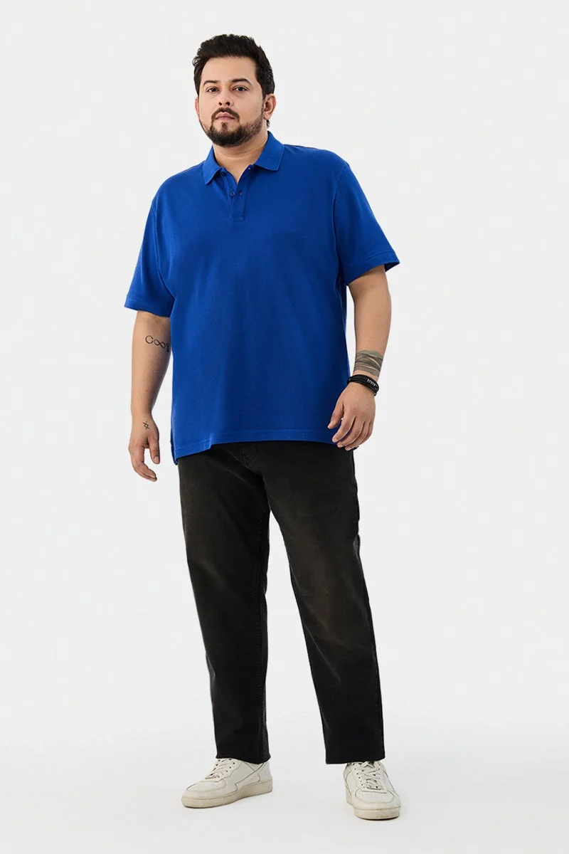 سنيتش 100% Cotton Plus Size Polo T-Shirt
