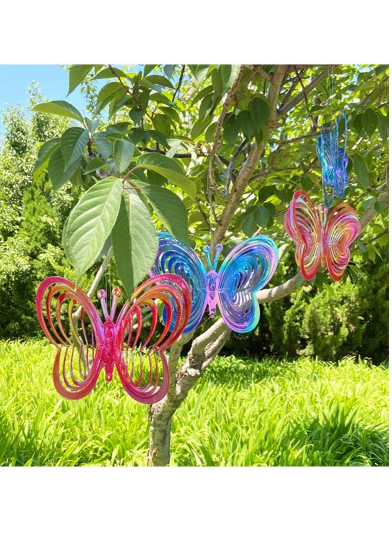 Generic Reflective Birds Deterrent Bird Repellent Reflective Hanging Bird Repellents Bird Repellent Pendant Butterfly for Garden Lawn Yard Decoration Keep Birds Away from Your House Farm Garden Window 4PCS  - Image 5