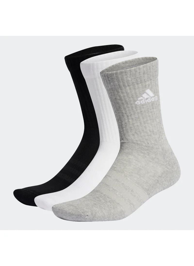 اديداس CUSHIONED SPORTSWEAR CREW SOCKS 3 PAIR PACK