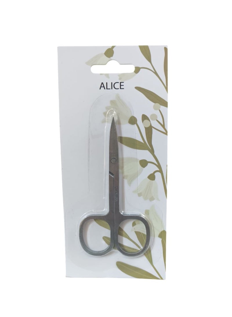 أليس مقص أظافر بحافة مسننة دقيقة من جانب واحد، من فولاذ مقاوم للصدأ، مقص أظافر القدم مع سطح قطع حاد ومنحن قليلًا لقص الأظافر، رائع للمانيكير والباديكير، بمقاس 9.5 ار - Image 1