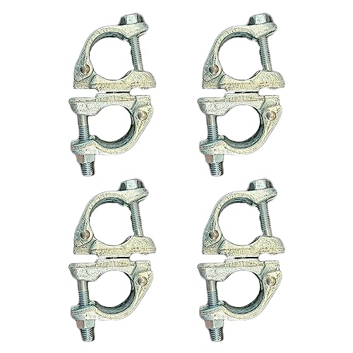 Fudatong Swivel Scaffolding Clamps British Type For 1-3/4" to 1-9/10" OD tube, at any angles, 4 Pack - Image 1