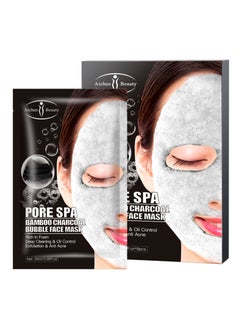 AICHUN BEAUTY Pore Spa Bamboo Charcoal Bubble Face Mask Deep Cleaning Foam Oil Control Exfoliation Anti Acne Facial Skincare 25ml / 0.88fl.oz (8 PACK)