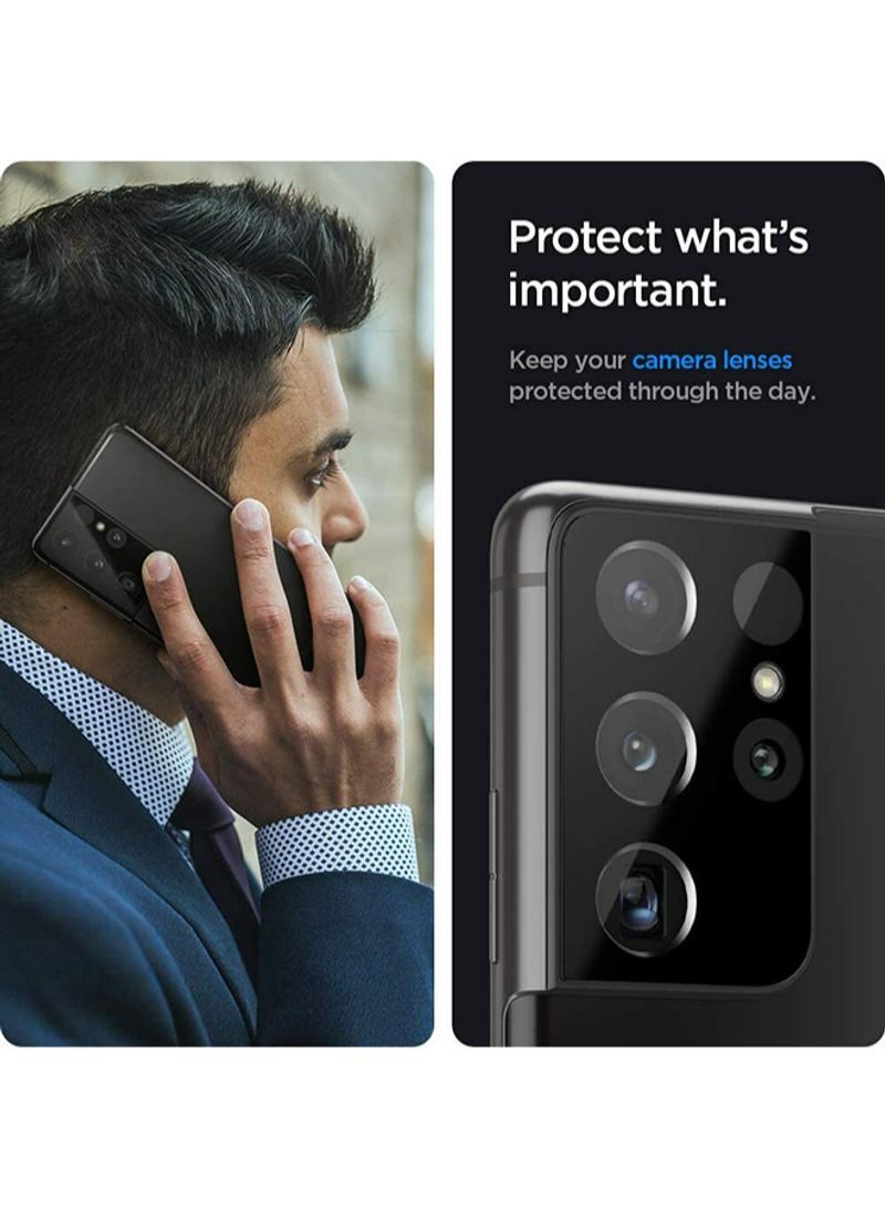 BORTONY Camera Lens Protector For Samsung S21 Ultra Black - Image 4