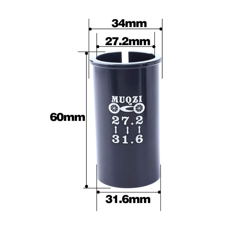 CYSKY Seatpost Adapter Shim, Bicycle Seat Post Tube Adapter, Seatpost Reducing Sleeve Shim for Mountain Bike, Road Bike, MTB, BMX, Fixie Gear. 27.2mm to 31.6mm - Image 2