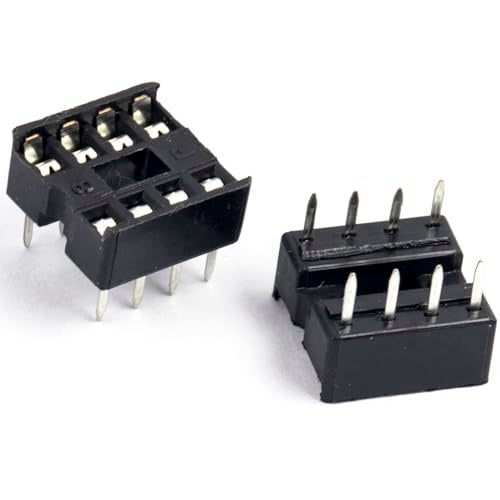 whiteeeen 10pcs Solder Type Double Row 8 PIN DIP PDIP-8 Integrated Circuit IC Sockets Connector DIP8 2x4 0.1" Pitch for Attiny85 Chips - Image 3