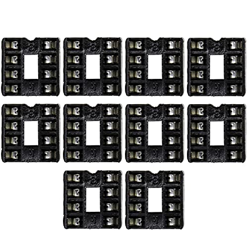 whiteeeen 10pcs Solder Type Double Row 8 PIN DIP PDIP-8 Integrated Circuit IC Sockets Connector DIP8 2x4 0.1" Pitch for Attiny85 Chips - Image 2