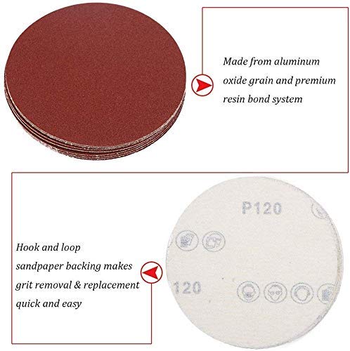 AchNau 4" Hook & Loop Sanding Discs Sanding Pads 80/100/180/240/600/800/1000/1200/2000/3000 Assorted Grits Pack of 100 - Image 4