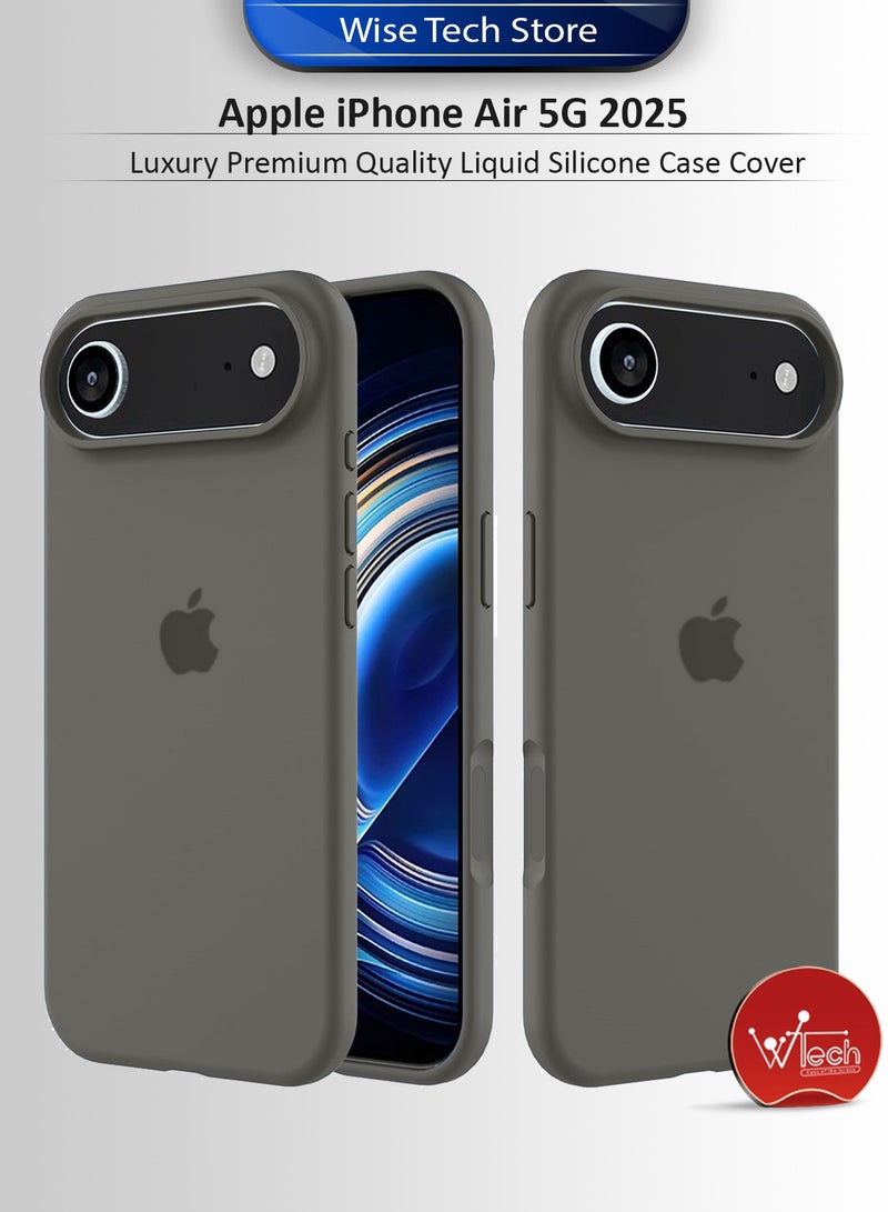 دبليو تيك غلاف واقي عالي الجودة من السيليكون السائل لآيفون 17 إير 5G لعام 2025 (MCRPSN) - التيتانيوم - Image 1