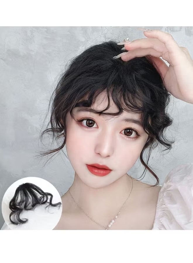 Happy D 2 Bangs Hair Extensions Wig for Women Black Curls - Image 5