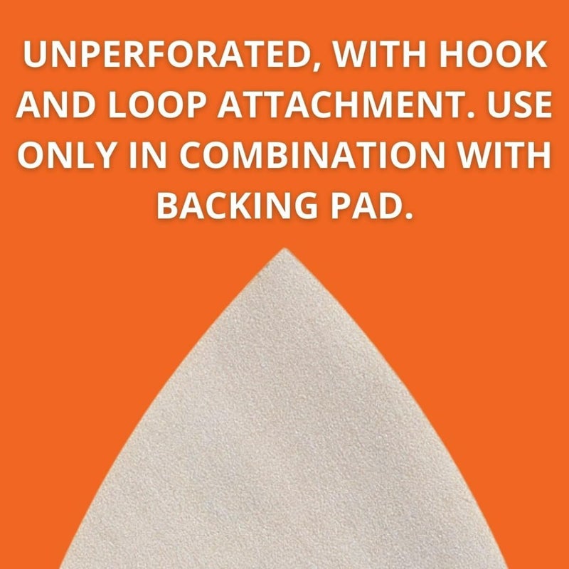 Fein Super-Soft Sanding Sheets for Alloy Rims & Repairs - Hook & Loop Attachment, Multi-Material Use, Unperforated, 240 Grit, 3-1/8" Edge Length, 50-Pack - 63717126015 - Image 4