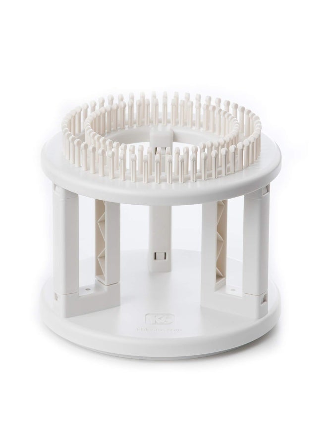 Authentic Knitting Board Rotating Double Knit Loom Off White - Image 4