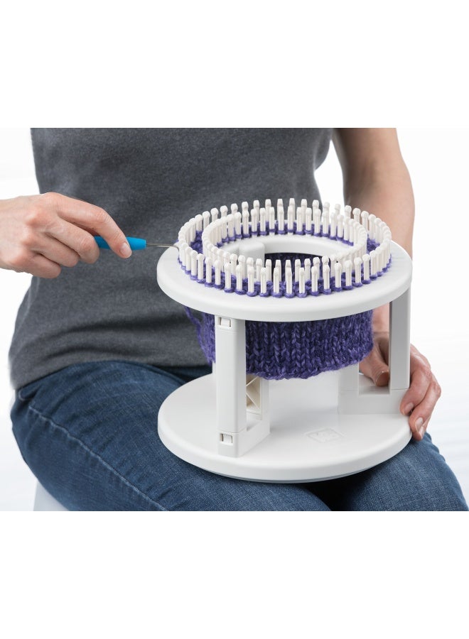 Authentic Knitting Board Rotating Double Knit Loom Off White - Image 5