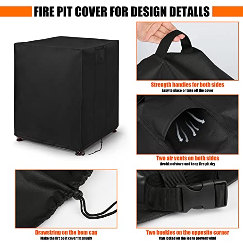Youlvy Outdoor Table Cover for 16 Inch Propane Tank Table 600D, Waterproof 20 lb Storage Box 16" x 16" x 21"or 16" x 16" x 22" - Image 2